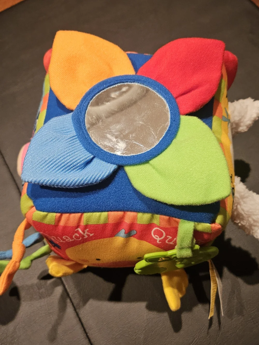 Plush Activity Sensory Toy Cube - Yellow/Multicolor